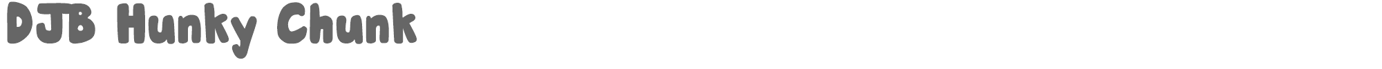 Sample characters DJB Hunky Chunk Font